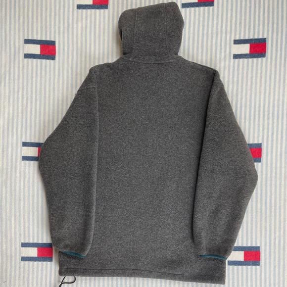 Vintage L.L. Bean Embroidered script fleece full zip up hooded jacket - Picture 2 of 13